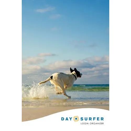 Day Surfer Login Organizer (Dog Running on the Beach) - Paperback