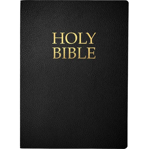 Kjver Holy Bible, Large Print, Black Bonded Leather, Thumb Index - Leather