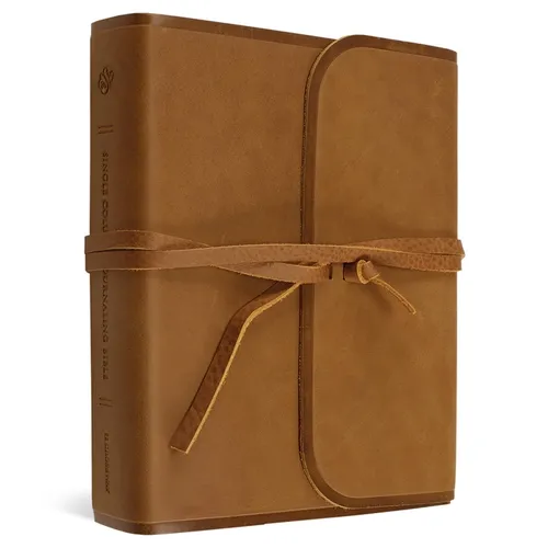 ESV Single Column Journaling Bible (Natural Leather, Brown, Flap with Strap) - Leather
