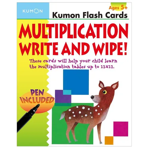 Kumon Multiplication Write and Wipe Flash Cards - Paperback
