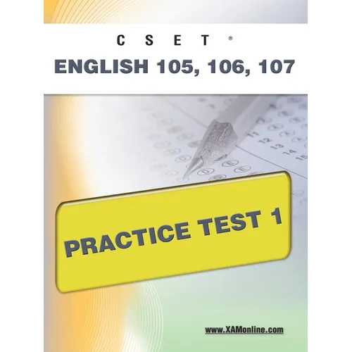 Cset English 105, 106 Practice Test 1 - Paperback
