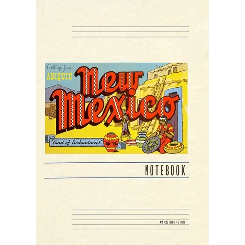 Vintage Lined Notebook Greetings from Abiquiu, New Mexico - Paperback