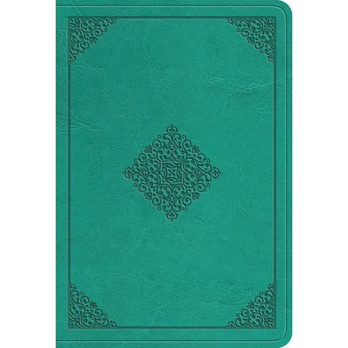 ESV Value Large Print Compact Bible (Trutone, Teal, Ornament Design)