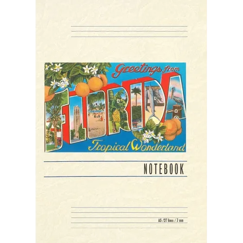 Vintage Lined Notebook Greetings from Florida - Paperback