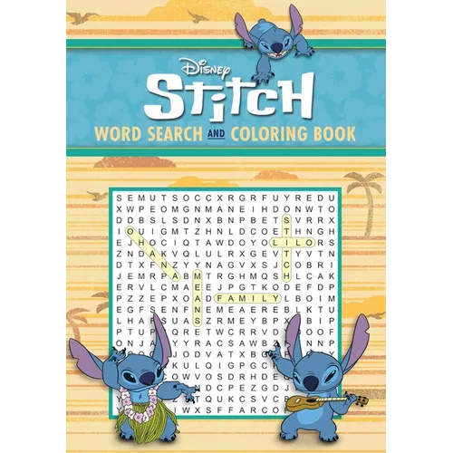 Disney Stitch Word Search and Coloring Book