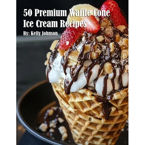 50 Premium Waffle Cone Ice Cream Recipes - Paperback