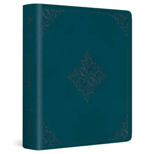 ESV Journaling Bible (Trutone, Deep Teal, Fleur-De-Lis Design) - Imitation Leather