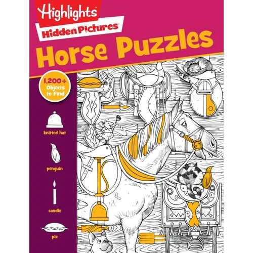 Horse Puzzles: A Hidden Pictures Activity Book for Kids 6 and Up Who Love Horses, Search-And- Find Fun with Hidden Objects and Horse-Themed Challenges - Paperback