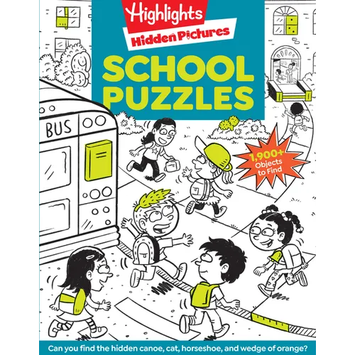 School Puzzles: Activity Book for Kids 6 and Up with Over 100 Puzzles Featuring Classrooms, Field Trips and More, Search and Find Over 1,900 Hidden Ob