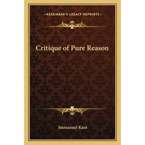 Critique of Pure Reason - Paperback