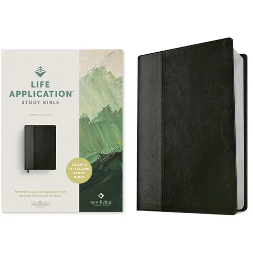 NLT Life Application Study Bible, Third Edition (Leatherlike, Black/Onyx, Red Letter) - Imitation Leather