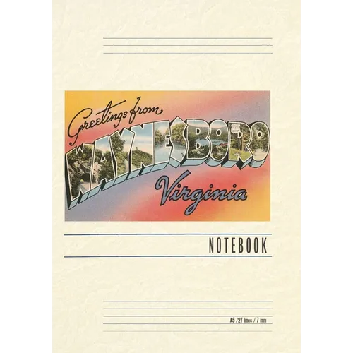 Vintage Lined Notebook Greetings from Waynesboro