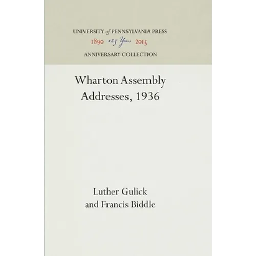 Wharton Assembly Addresses, 1936