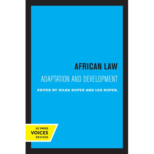 African Law: Adaptation and Development - Paperback