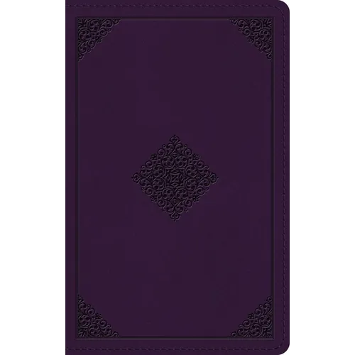 ESV Giant Print Personal Size Bible, Red Letter (Trutone, Lavender, Ornament Design) - Imitation Leather