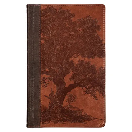 KJV Bible Giant Print Standard-Size Faux Leather, Brown Trust Tree - Hardcover