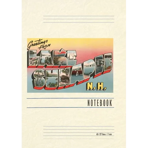 Vintage Lined Notebook Greetings from Lake Sunapee - Paperback