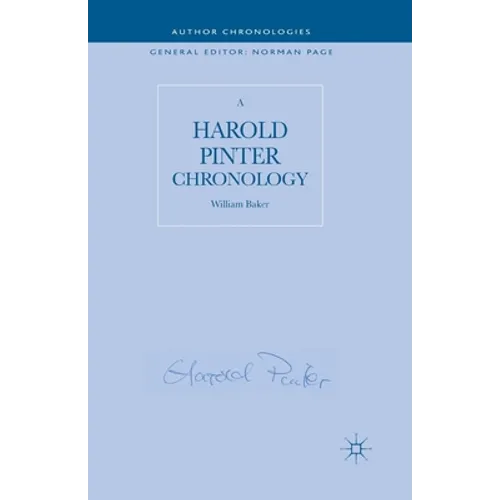 A Harold Pinter Chronology - Paperback