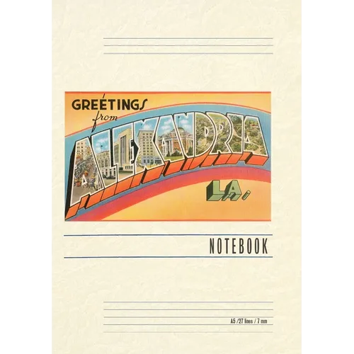 Vintage Lined Notebook Greetings from Alexandria, Louisiana - Paperback