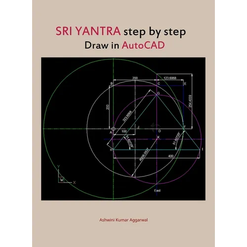 Sri Yantra step by step draw in AutoCAD - Hardcover
