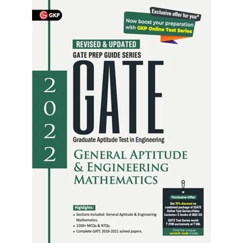 Gate 2022: General Aptitude & Engineering Mathematics - Guide - Paperback