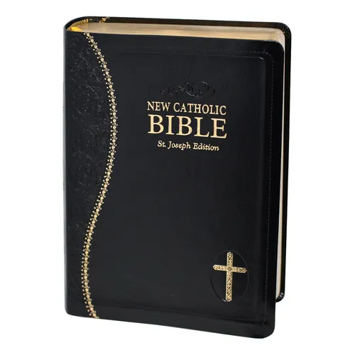 New Catholic Bible Medium Print Dura Lux (Black) - Imitation Leather