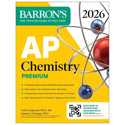 AP Chemistry Premium, 2026: Prep Book with 6 Practice Tests + Comprehensive Review + Online Practice - Paperback