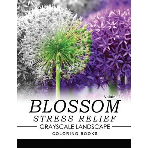 Blossom Stress Relief GRAYSCALE Landscape Coloring Books Volume 1 - Paperback