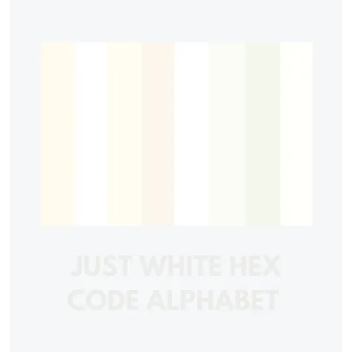 Just White Hex Code Alphabet - Paperback