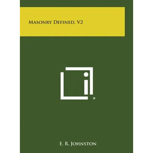 Masonry Defined, V2 - Hardcover