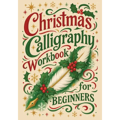 Christmas Calligraphy Workbook For Beginners: Festive Hand Lettering with Holiday Quotes and Creative Practice Pages - Paperback