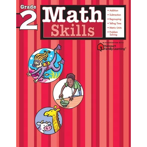 Math Skills: Grade 2 (Flash Kids Harcourt Family Learning) - Paperback