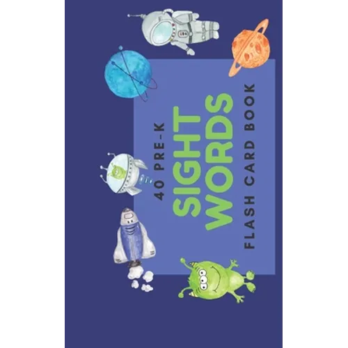 40 Pre-K Sight Words: Flash Card Book - Paperback
