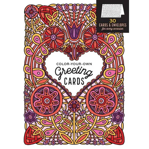 Color-Your-Own Greeting Cards: 30 Cards & Envelopes for Every Occasion - Novelty