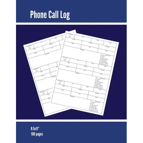 Phone Call Log: Phone Memo Message Book, Record 3 Telephone Messages Per Page, Calls Tracker, Keeping Track Voice Mail, Journal, Notebook - Paperback