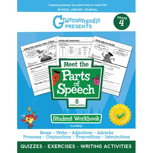 The Parts of Speech Workbook, Grade 4 - Paperback