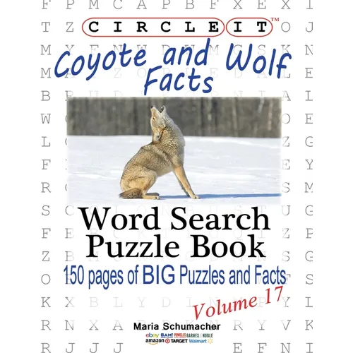 Circle It, Coyote and Wolf Facts, Word Search, Puzzle Book - Paperback