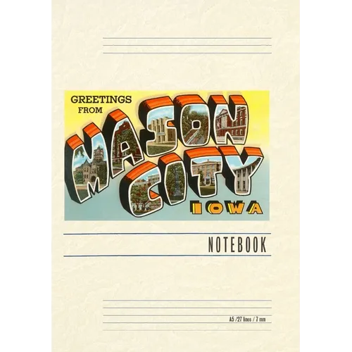 Vintage Lined Notebook Greetings from Mason City - Paperback