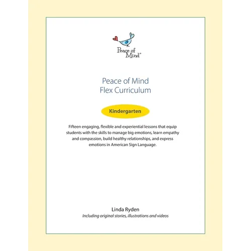 Peace of Mind Flex Curriculum Kindergarten - Paperback