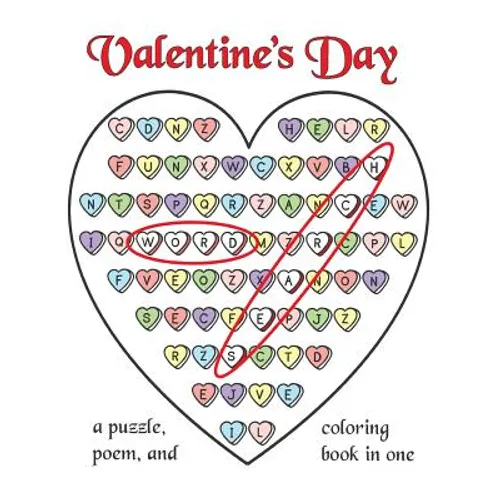 Valentine's Day Word Search: A Puzzle, Poem, and Coloring Book in One - Hardcover