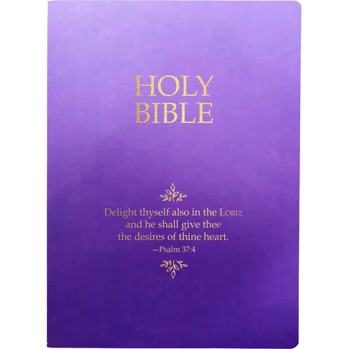 KJV Holy Bible, Delight Yourself in the Lord Life Verse Edition, Large Print, Royal Purple Ultrasoft: (Red Letter) - Imitation Leather