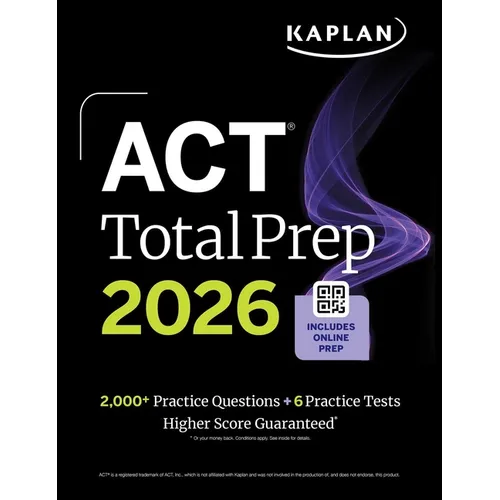 ACT Total Prep 2026: Includes 6 Full Length Tests, 2,000+ Practice Questions + Online Access to a 500+ Question Bank & Video Tutorials - Paperback