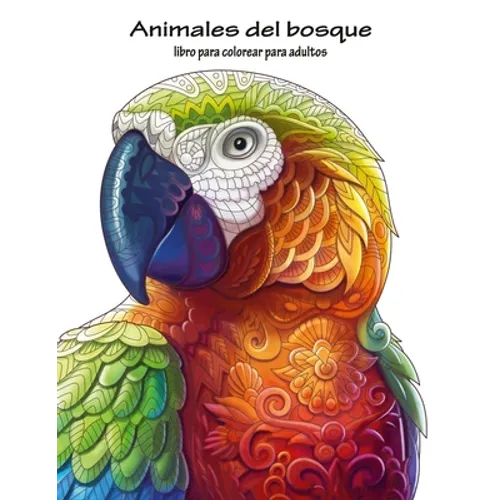 Animales del bosque libro para colorear para adultos 1 - Paperback
