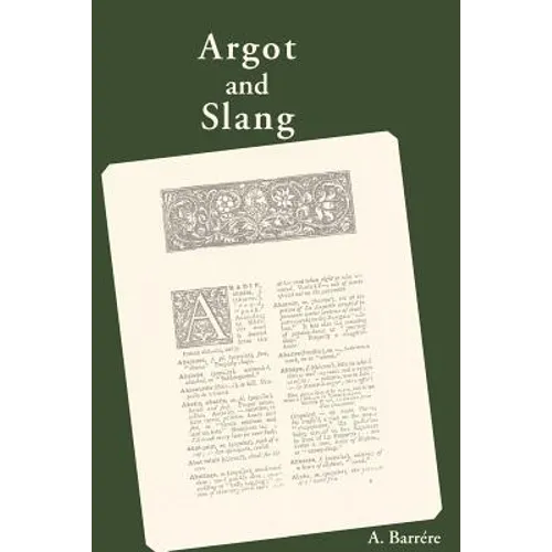 Argot and Slang - Paperback