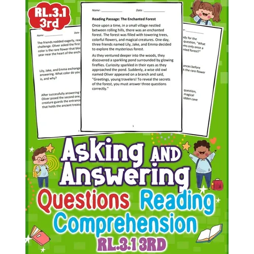 Asking and Answering Questions Reading Comprehension - RL3.1 3rd Grade: Dive into effective methods for improving reading skills in 3rd grade with eng - Paperback