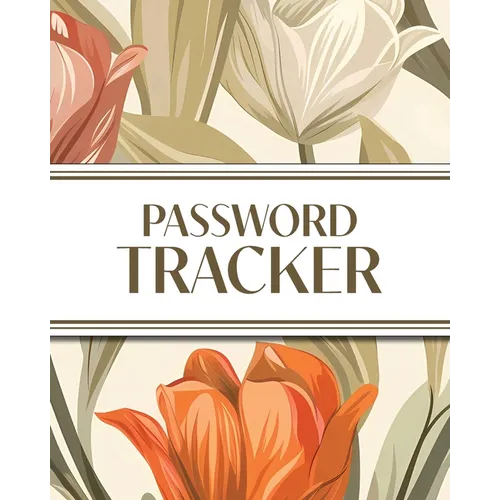 XL Large Print Password Tracker (Autumnal Warm Tone Tulips): 8