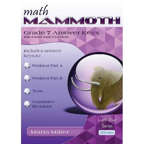 Math Mammoth Grade 7 Answer Keys, International Version - Paperback