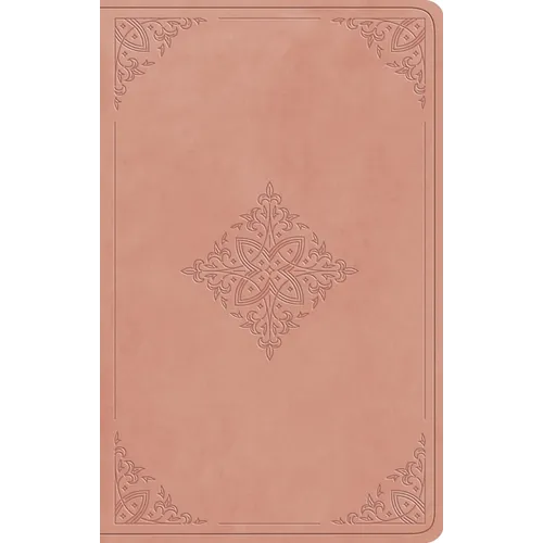ESV Large Print Value Thinline Bible (Trutone, Blush Rose, Fleur-De-Lis Design) - Imitation Leather
