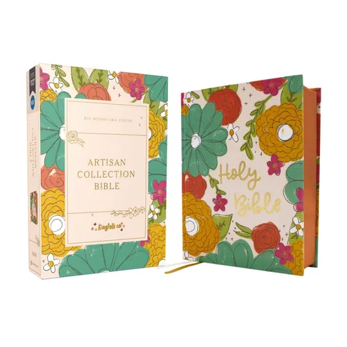 Niv, Artisan Collection Bible, Cloth Over Board, Multi-Color/Floral, Red Letter, Comfort Print - Hardcover