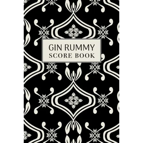 Gin Rummy Score Book: 6x9, 110 pages, Keep Track of Scoring Card Games Black
